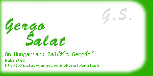 gergo salat business card